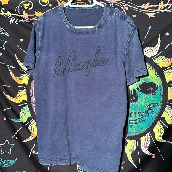 American Eagle  Royal Blue With denim Fade Size Medium - Picture 1 of 5